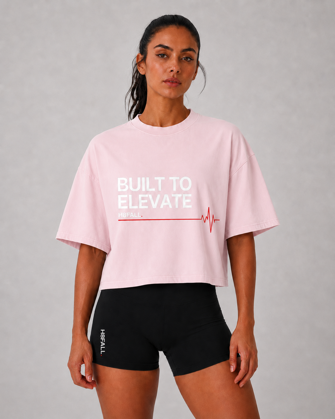 H8FALL Built To Elevate Cropped Tee