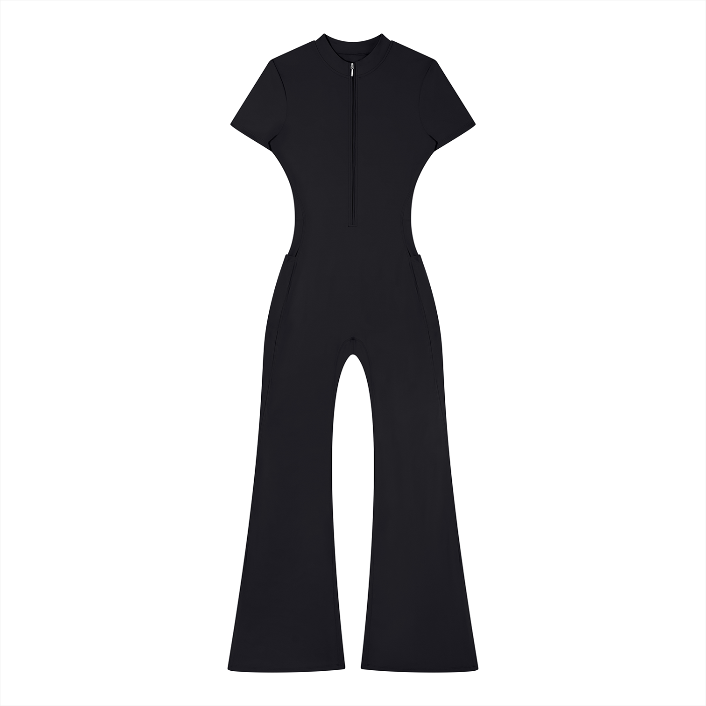 H8FALL Sculpt Zip Flare Jumpsuit