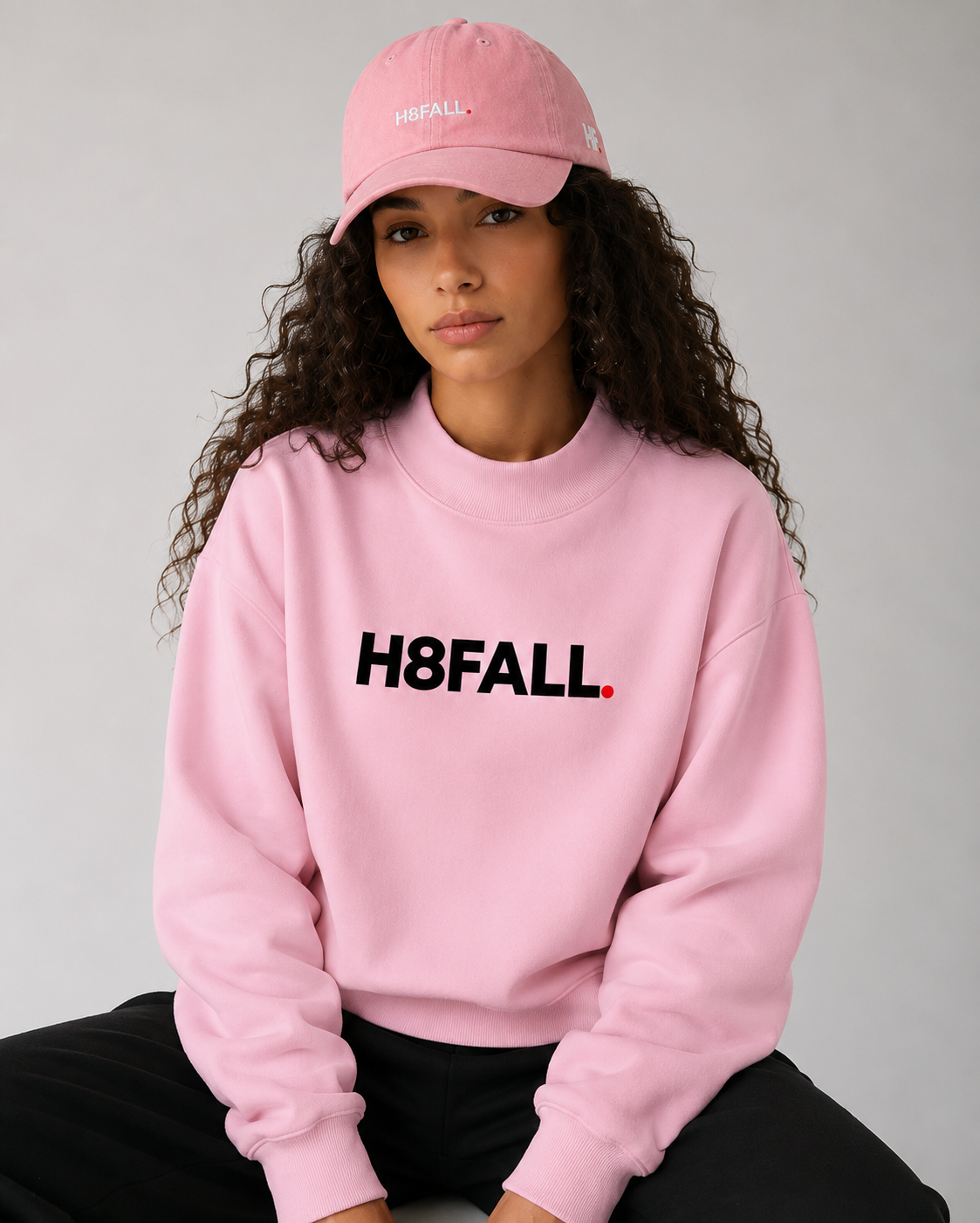 H8FALL Women’s Oversized Mock-Neck Sweatshirt