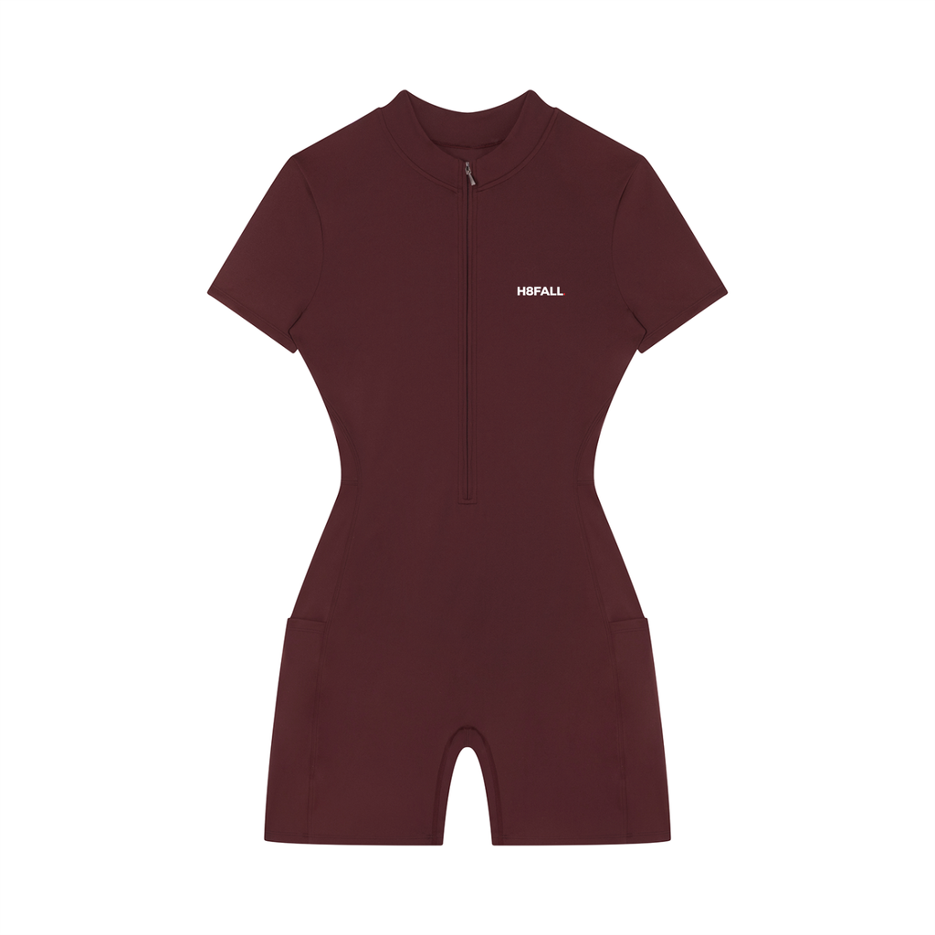 H8FALL Motion Zip Crop Top – Women’s Short Sleeve Active Top