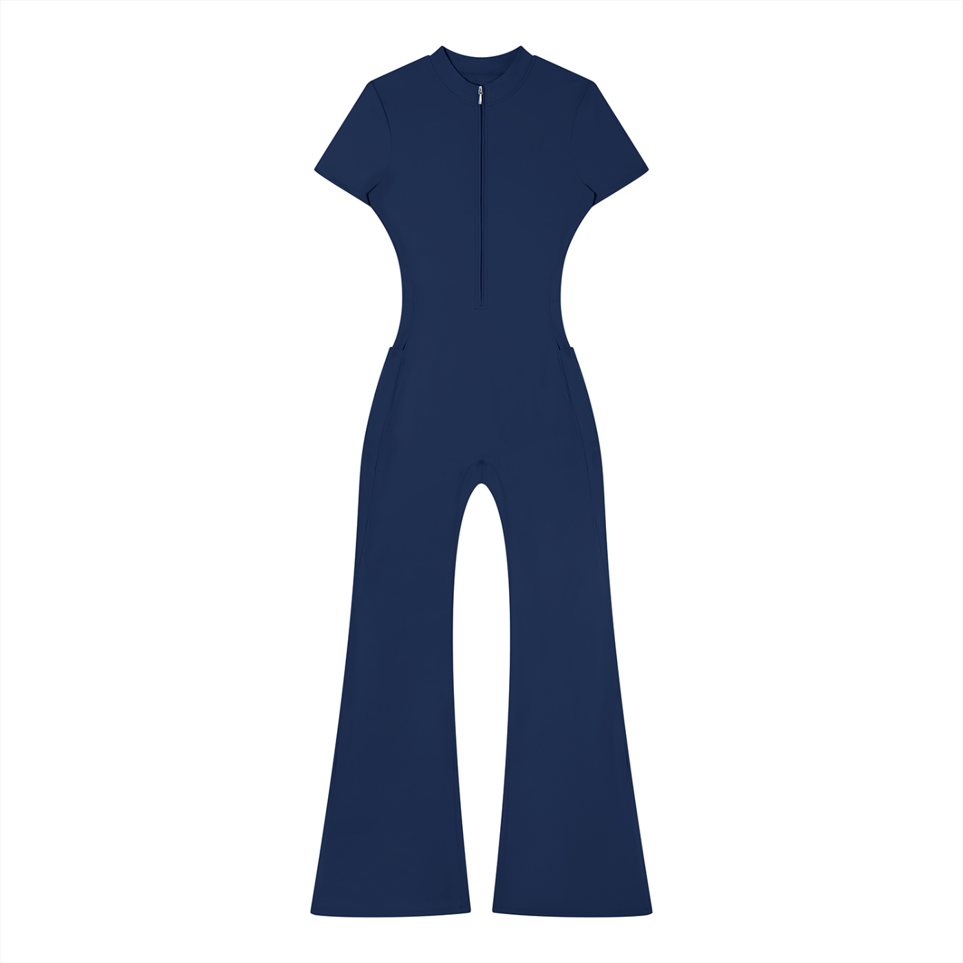 H8FALL Sculpt Zip Flare Jumpsuit