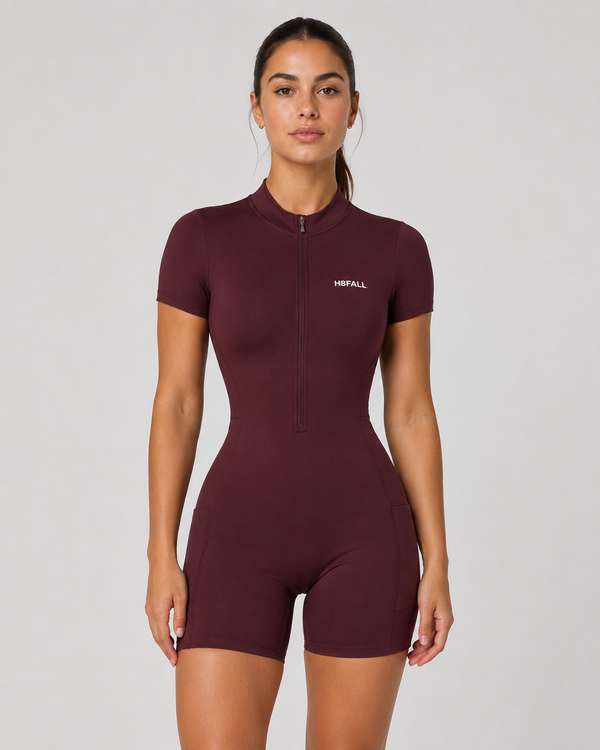 H8FALL Zip Short Jumpsuit