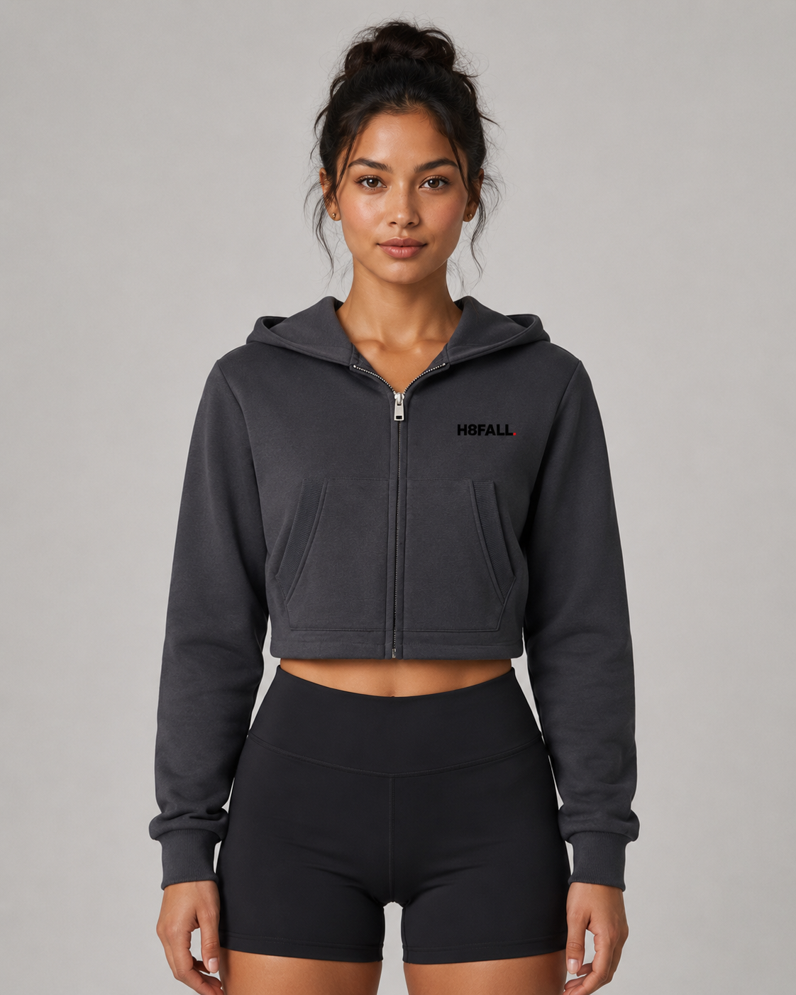 H8FALL Cropped Zip Hoodie
