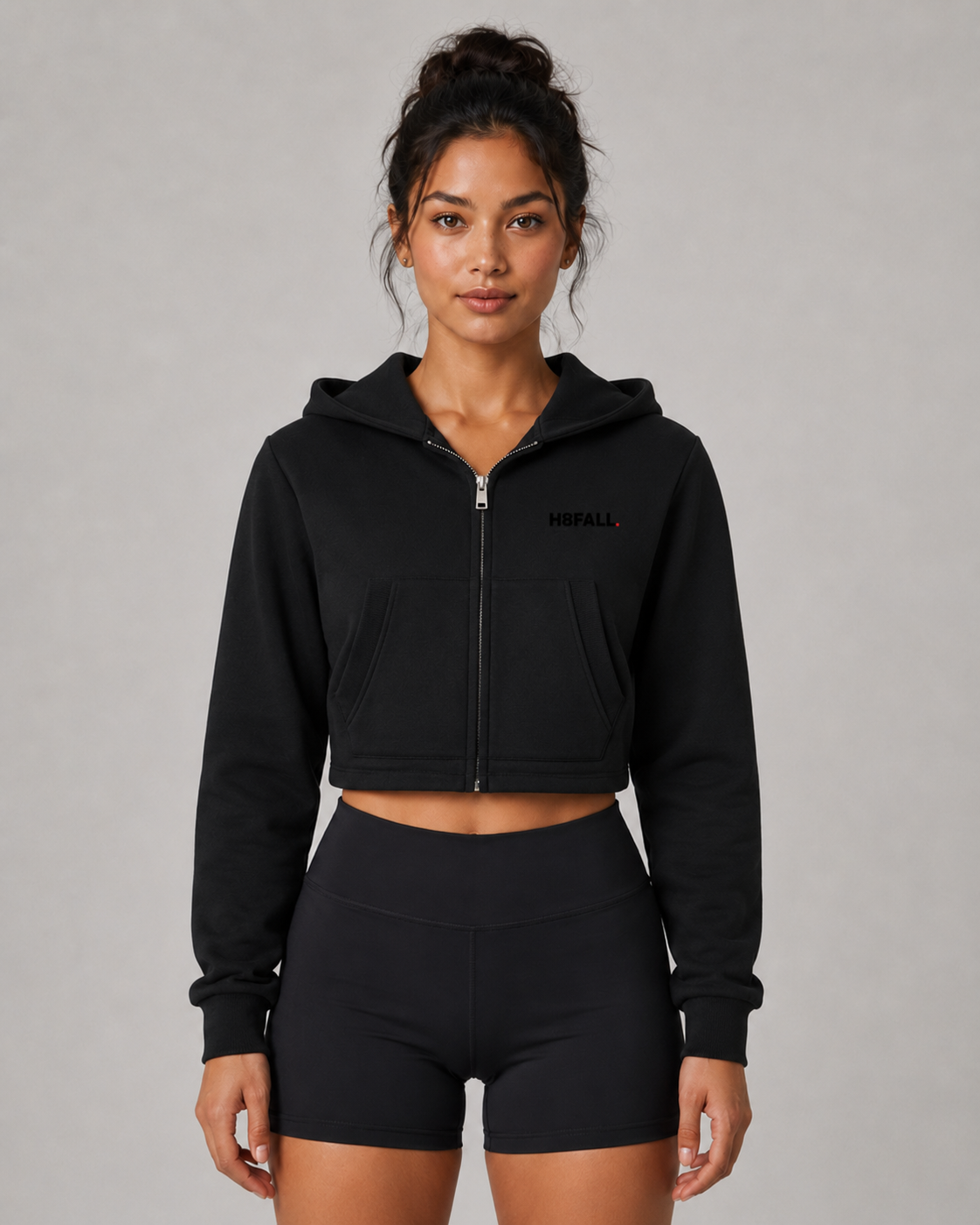 H8FALL Cropped Zip Hoodie