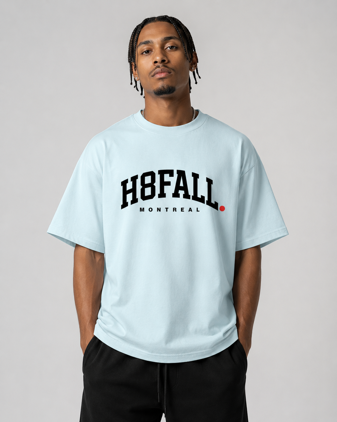H8FALL SKY Blue Montreal Oversized Tee