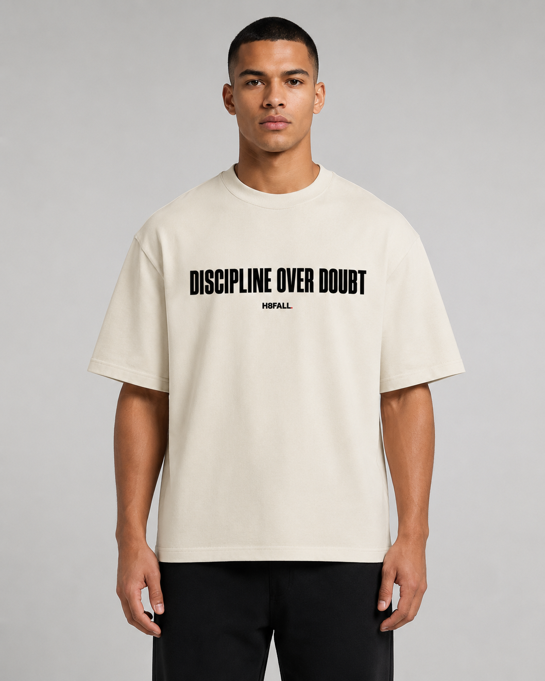 H8FALL Discipline Tee – Unisex Oversized Cotton T-Shirt