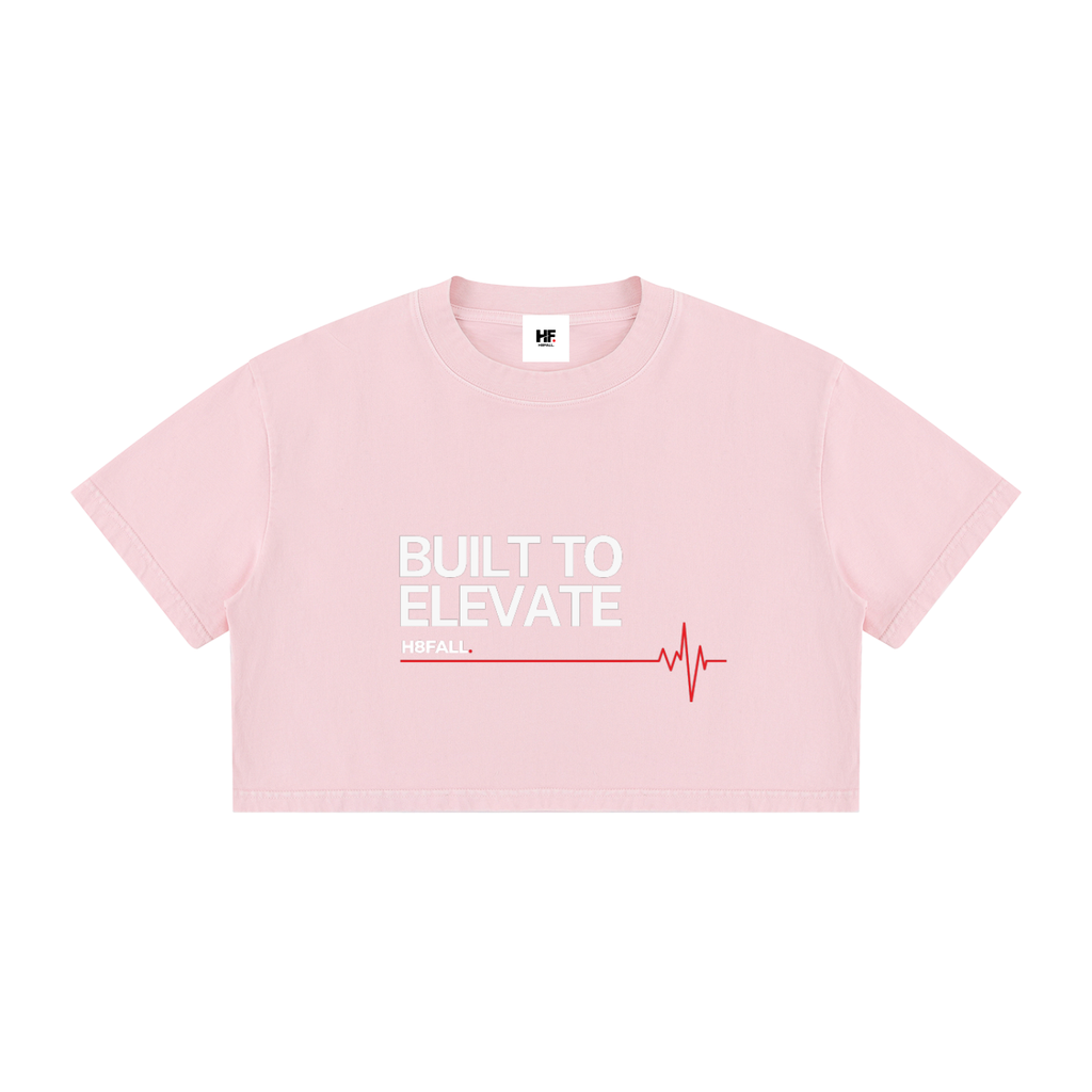H8FALL Built To Elevate Cropped Tee