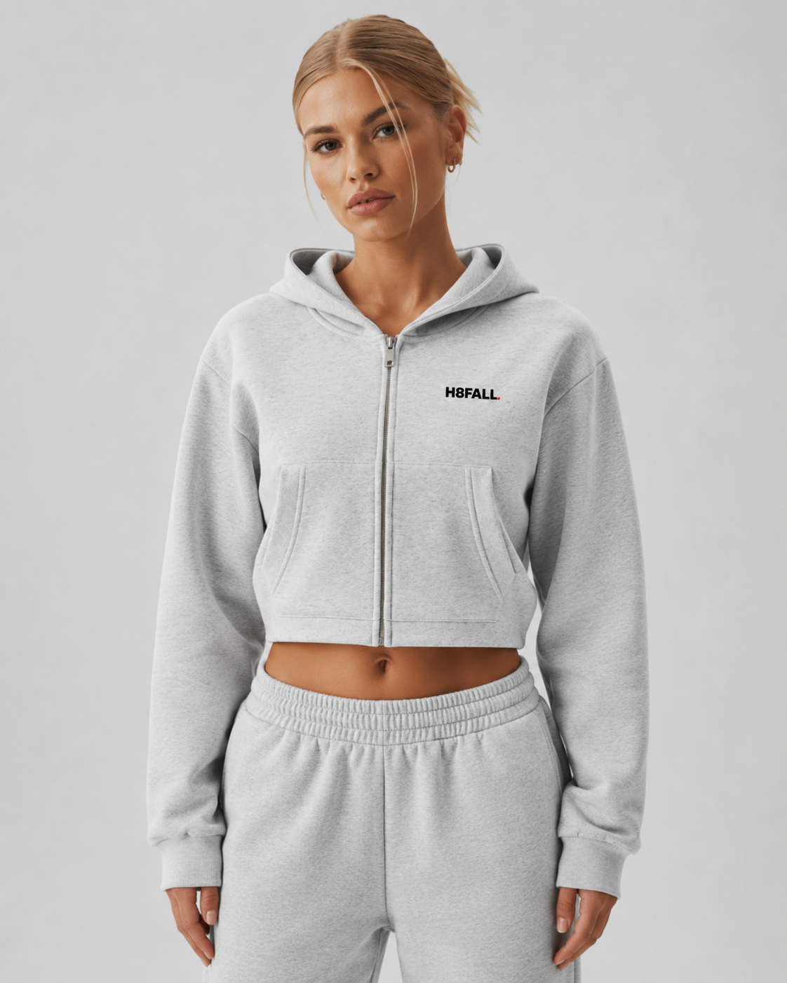 H8FALL Cropped Zip Hoodie