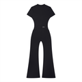 H8FALL Sculpt Zip Flare Jumpsuit