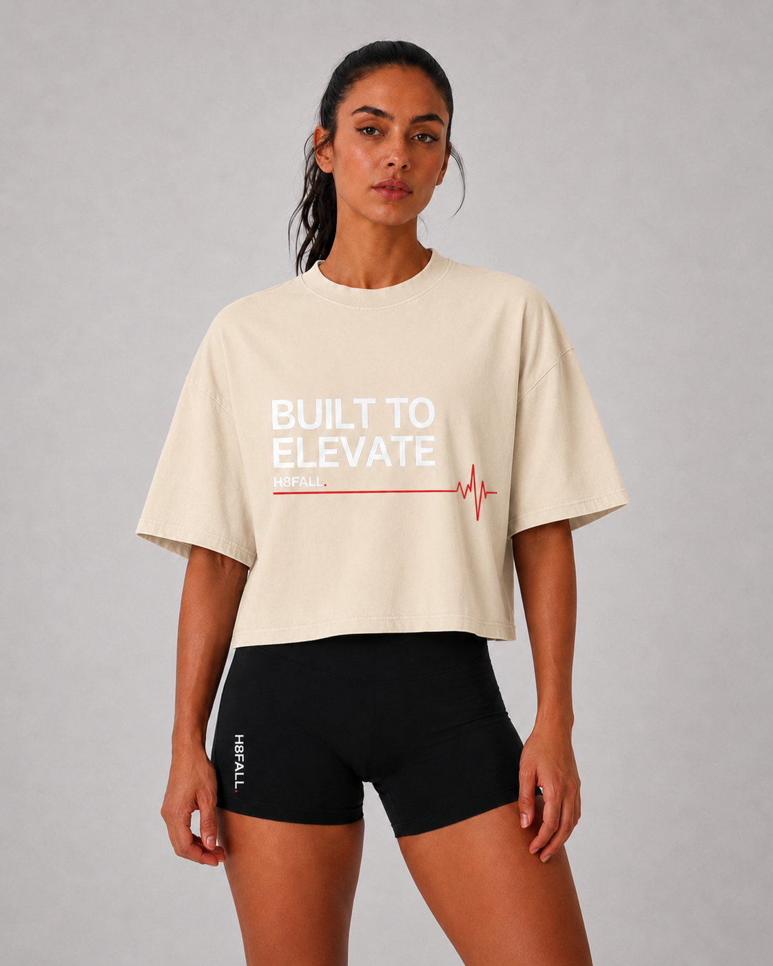 H8FALL Built To Elevate Cropped Tee