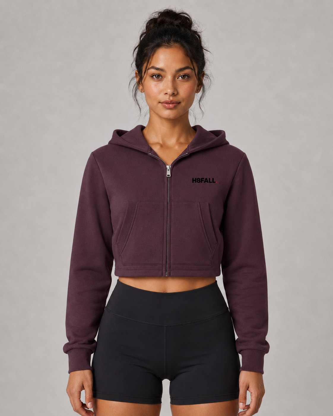 H8FALL Cropped Zip Hoodie