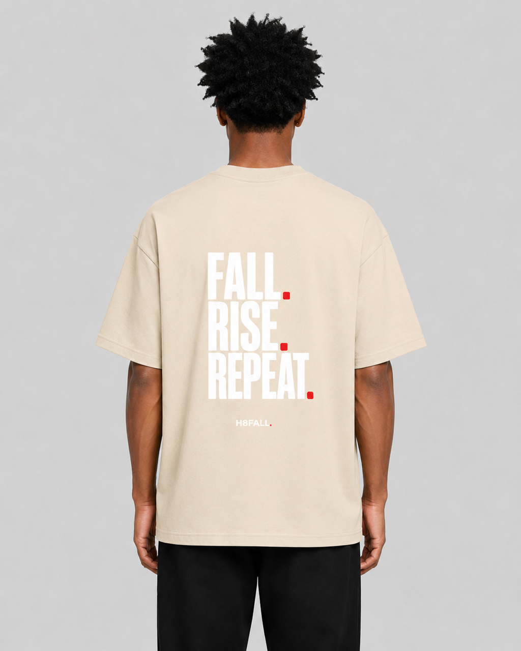 H8FALL Tomber. Se relever. Recommencer. T-shirt – T-shirt unisexe en coton